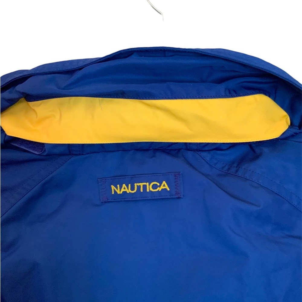 Nautica Womens Windbreaker Rain Jacket Out Blue Yellow Rain Size M #1080 - Picture 6 of 6
